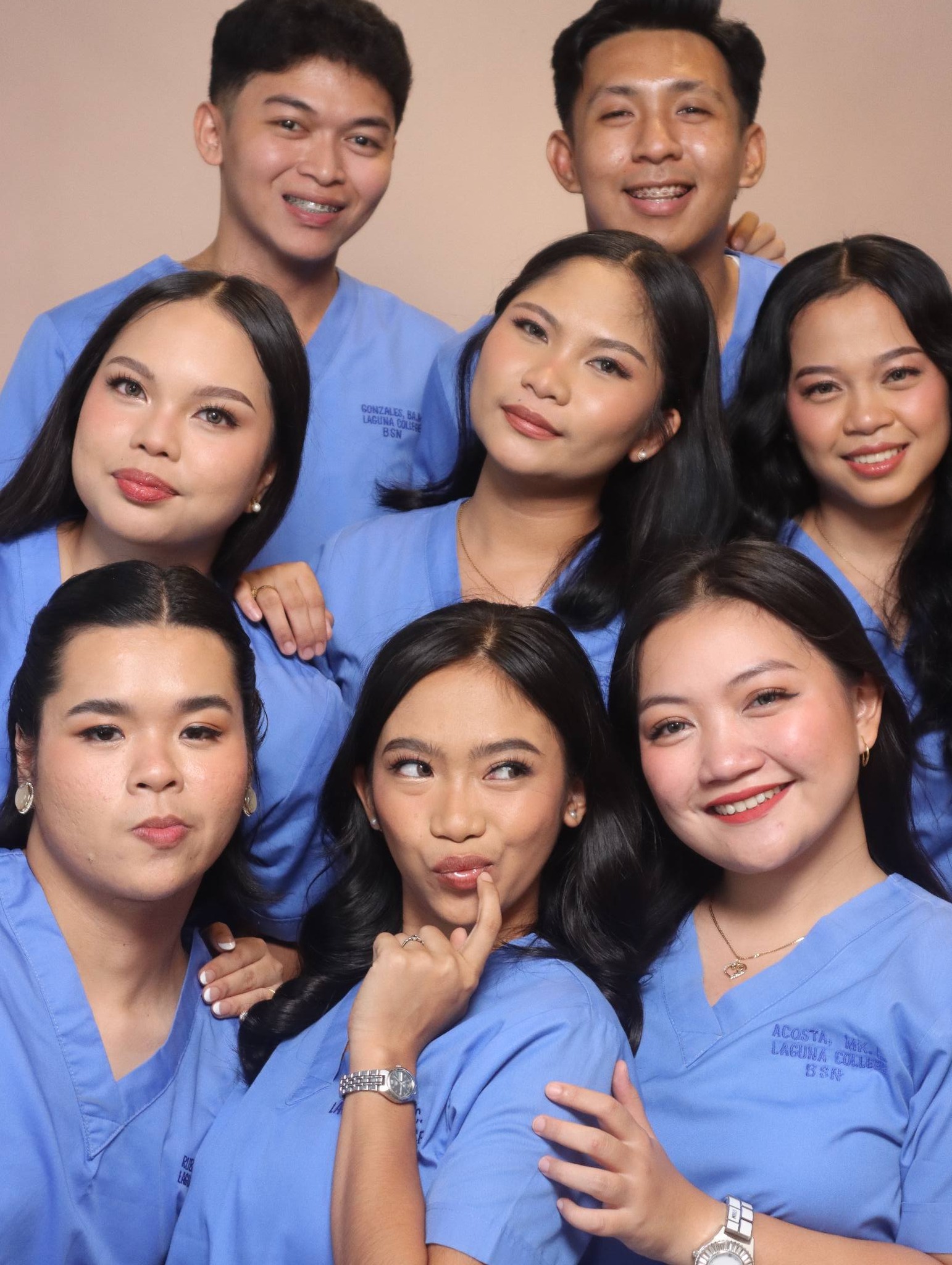Group portrait in blue uniforms